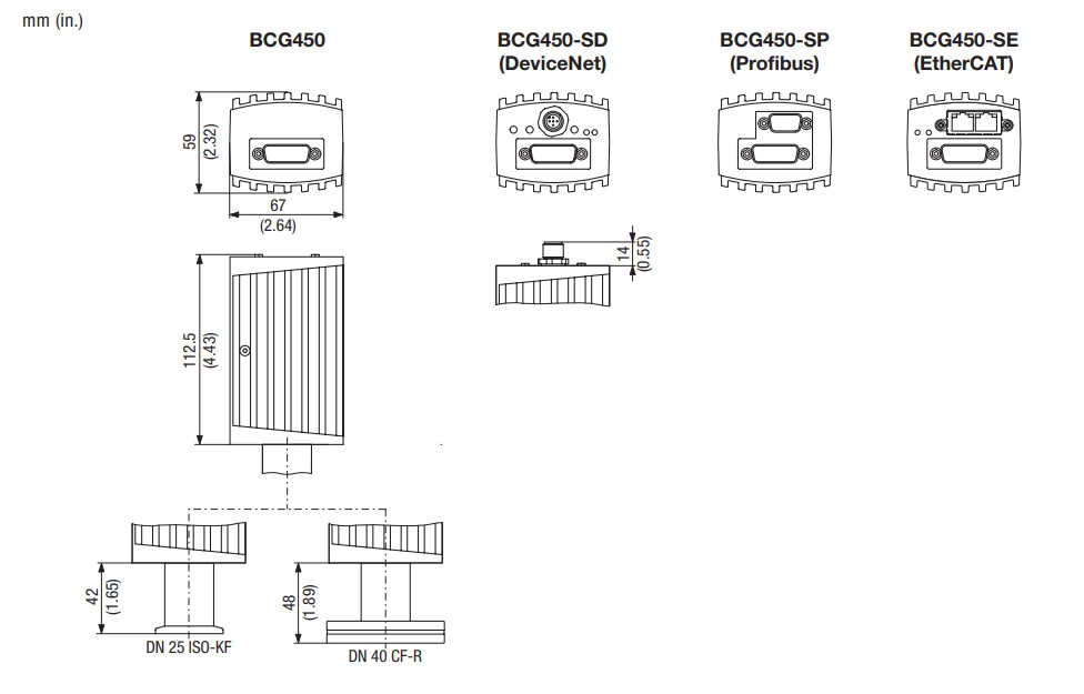 BCG450-Dimensions